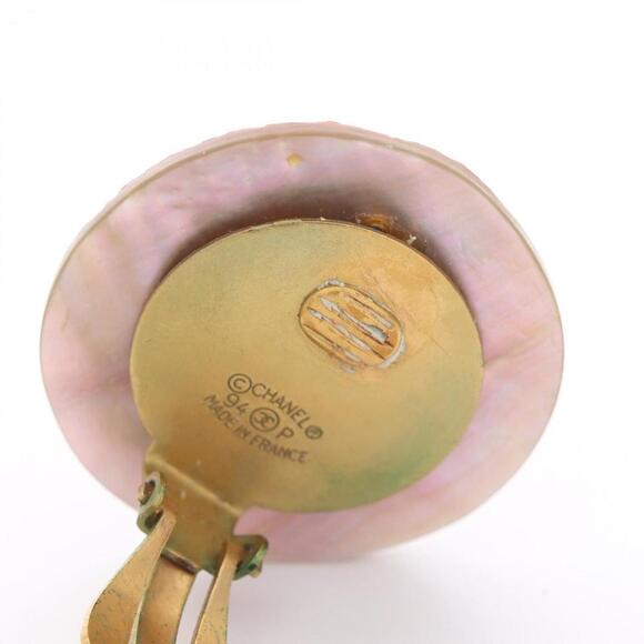 CHANEL Brown Logo Earrings - Picture 6 of 8